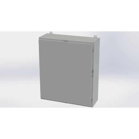 Saginaw Control & Engineering Clamps with Padlock Hasp Electrical Enclosures, 42 in H, 12 in D, 36 in W, NEMA 4, Carbon Steel SCE-42H3612LP